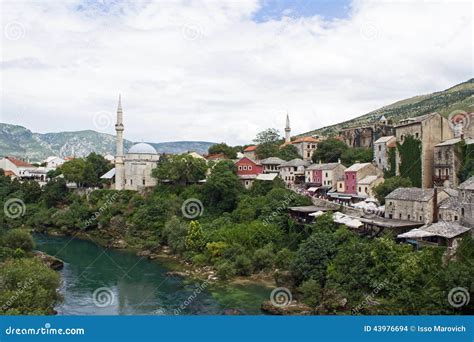 River Neretva In Mostar Editorial Stock Image Image Of Mostar 43976694