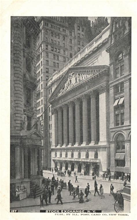 Vintage Postcard 1900s Stock Exchange Financial District Lower