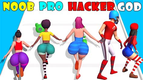 Noob Vs Pro Vs Hacker Vs God Twerk Race 3d — Fun Run Game Youtube
