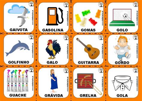 Cartões Linguagem Fonema G Inicial ⋆ Edukinclusiva