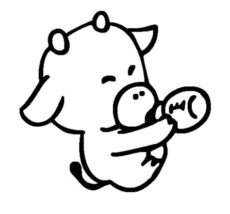 Dibujo de bebe vaca pintado por Happy-13 en Dibujos.net el día 24-11-10