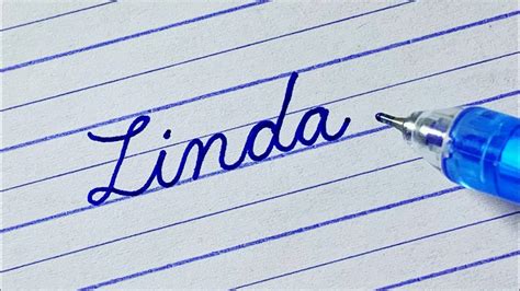 “linda” Beautiful Name In Cursive Writing Handwriting Calligraphy Lettering Youtube