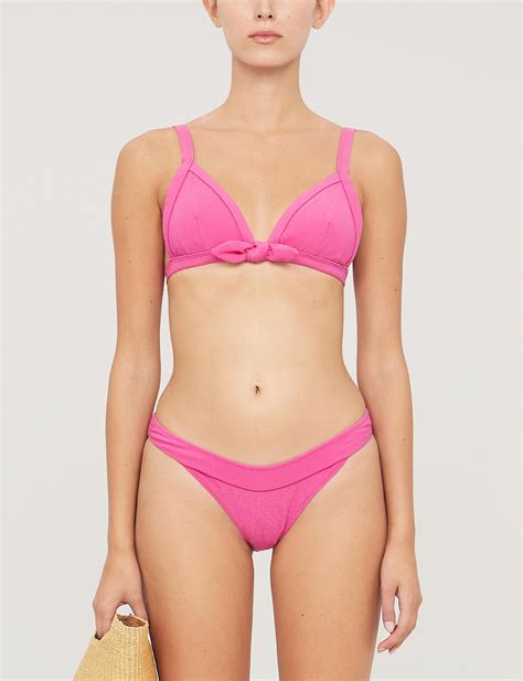 Tigerlily Synthetic Tarma Triangle Bikini Top In Magenta Pink Lyst