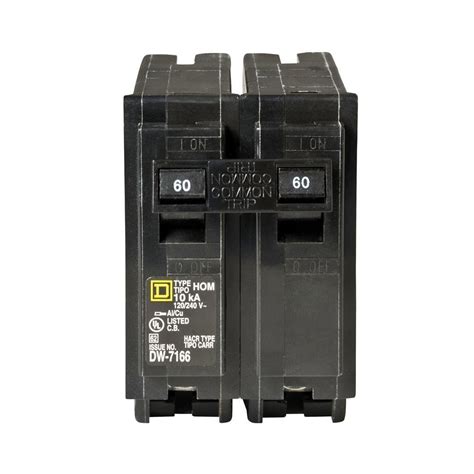 Square D Homeline 60 Amp 2 Pole Circuit Breaker Hom260cp The Home Depot