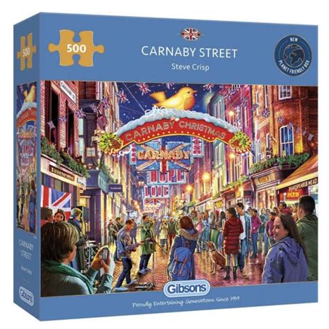 Gibsons Carnaby Street 500 Piece Jigsaw Puzzle Illustrated By Steve Crisp