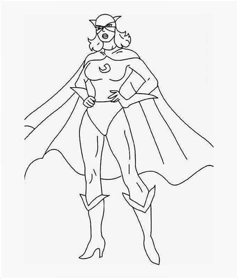 Outline Female Superhero Template Jacks Boy Blog