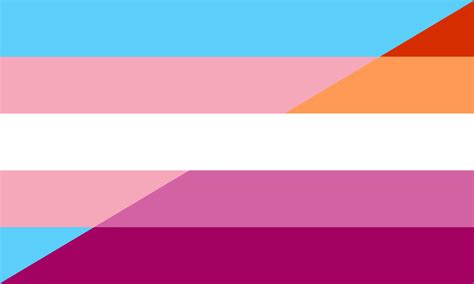 Transbian flag I made. Happy international lesbian day 
