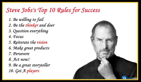 Steve Jobss Top 10 Rules For Success Inspiring Writer Inspiring