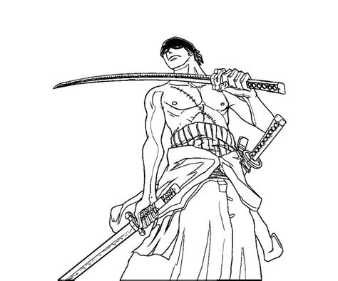One Piece Zoro Coloring Sheets Coloring Pages