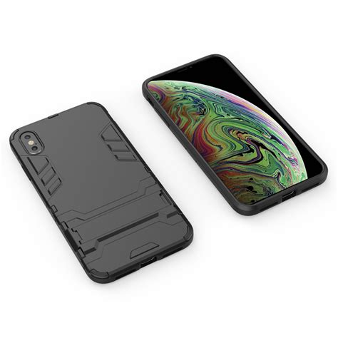Slim Armour Shockproof Case For Apple Iphone Xs Max Black