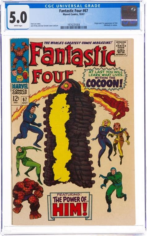Fantastic Four 67 Cgc 50 Marvel 1967 Origin 1st App Him Warlock
