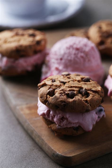 Place the flour, baking powder, and salt together in a large bowl or in a large food processor. Ice cream biscuit dessert Stock Photo 02 - Food stock photo free download