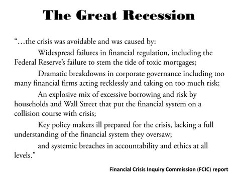 Ppt The Great Recession Powerpoint Presentation Free Download Id