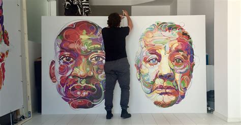 Energetic Lines Circulate Through The Dynamic Vibrant Portraits Of