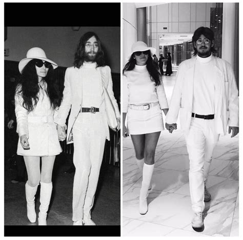 My Girlfriend And I Dressed Up As John Lennon And Yoko Ono For Halloween This Year H Couples