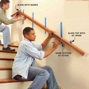 I presume the top handrails. Install a New Stair Handrail | Stair handrail, Stair ...