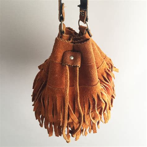 Suede Tassel Shoulder Bucket Bag