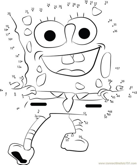 Spongebob Connect The Dots Coloring Home