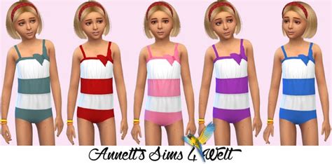 Accessory Swimsuits For Girls Part 2 At Annetts Sims 4 Welt Sims 4