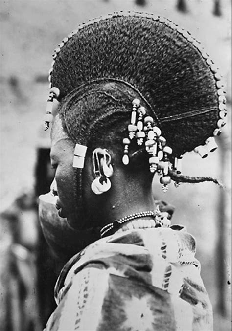 Africa Fulani Peulh Hairstyle Upper Volta Now Burkina Faso Ca