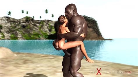 3dxpassion Big Black Man Bangs A Horny Ebony On The Savage Island Porndoe
