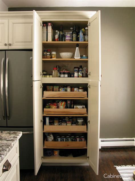 Pantry featuring Springfield Maple Antique White Cabinets. | Kitchen