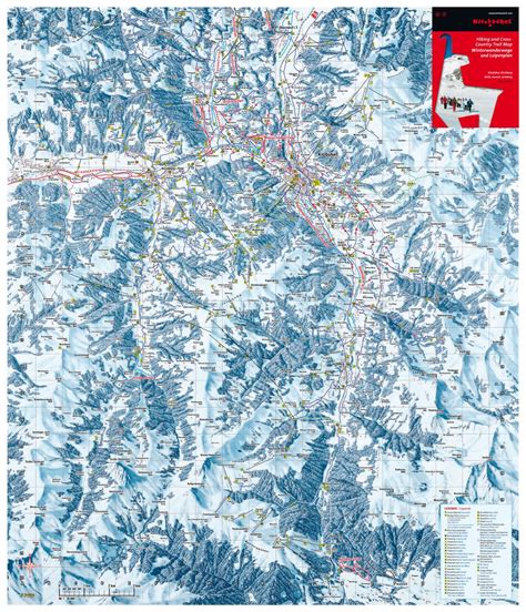 Large Detailed Piste Map Of Kitzbuhel Ski Area 2010 Tyrol Austria