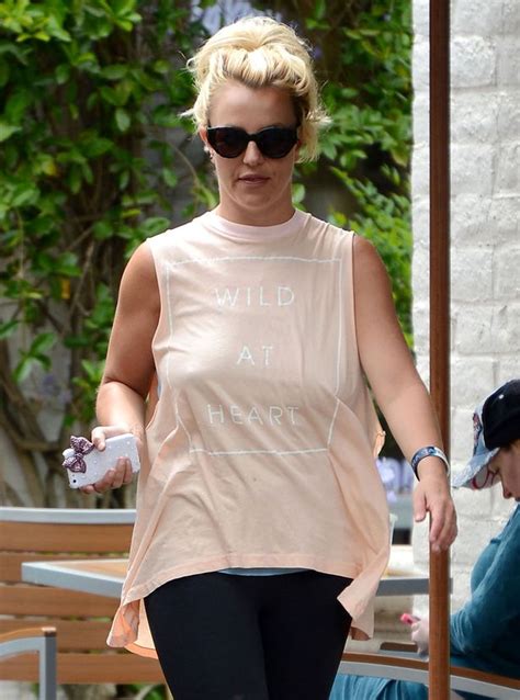 Britney Spears Goes Braless In Wild At Heart T Shirt Irish Mirror