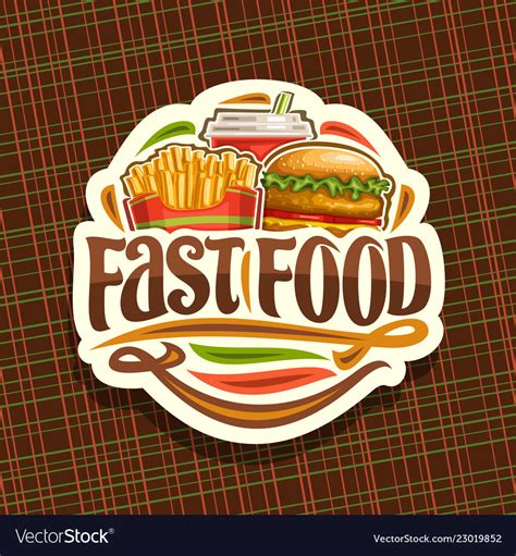 Logo For Fast Food Royalty Free Vector Image Vectorstock