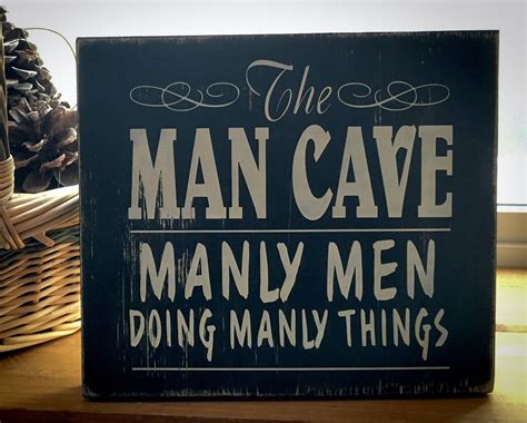 Man Cave Sign Manly Men Doing Manly Things T For Man Etsy Uk