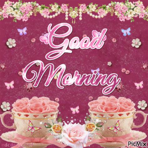 Floral Pearl Good Morning Animated Image Pictures Photos And Images