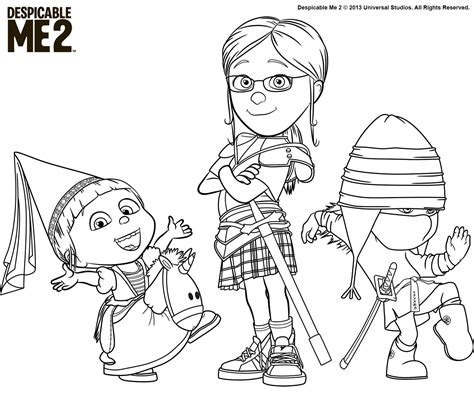 The printable pages bear the sketches of margo, edith, agnes, and vector for the kids to boot. Despicable me coloring pages download and print for free