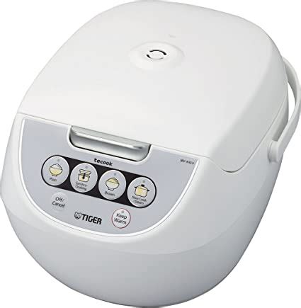 Tiger Corporation JBV A10U W 5 5 Cup Micom Rice Cooker With Food