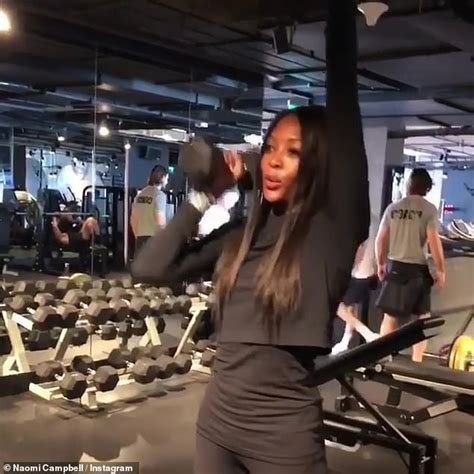 Naomi Campbell 49 Flaunts Her Toned Body As She Smashes Intense Gym Workout