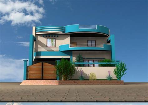 Blue Modern Color Scheme House Exterior