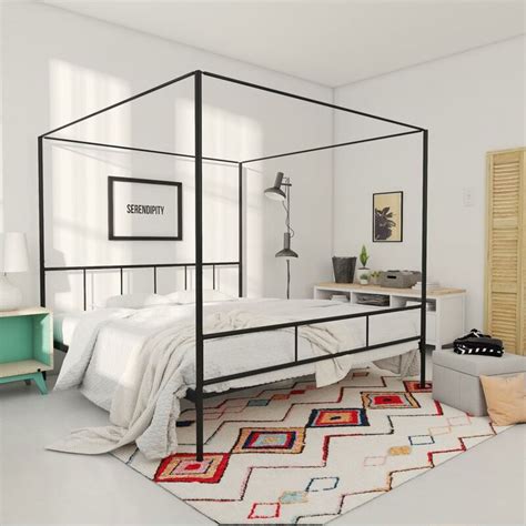 Marion Canopy Bed In 2020 Canopy Bed Frame Metal Canopy Bed Black