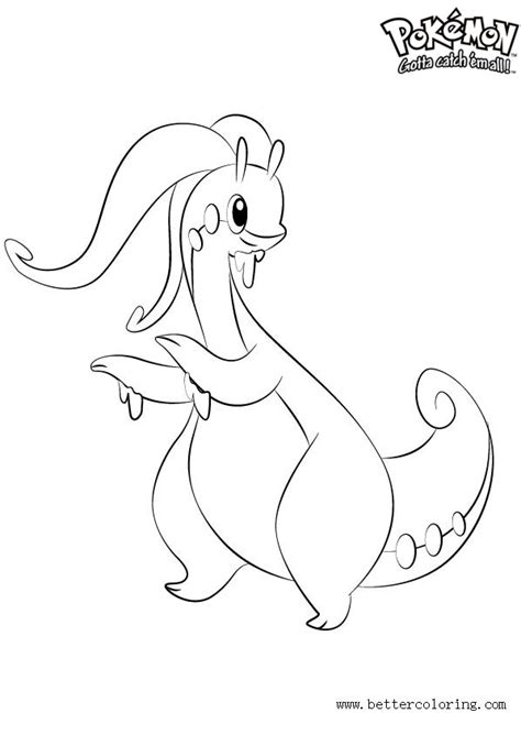 Pokemon Coloring Pages Goodra - Free Printable Coloring Pages