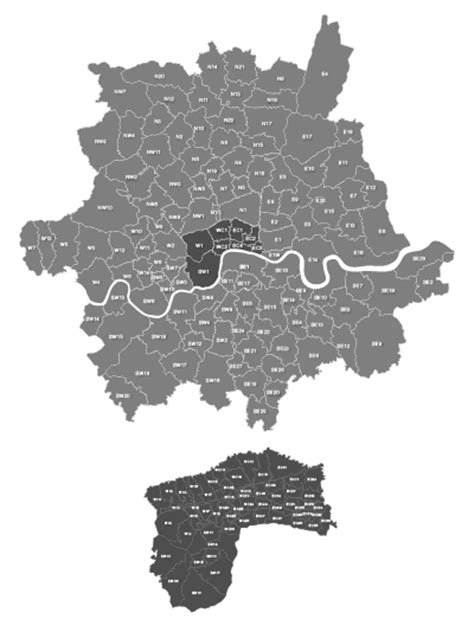 Map Of London Postcodes Editable Royalty Free Vector Map Maproom