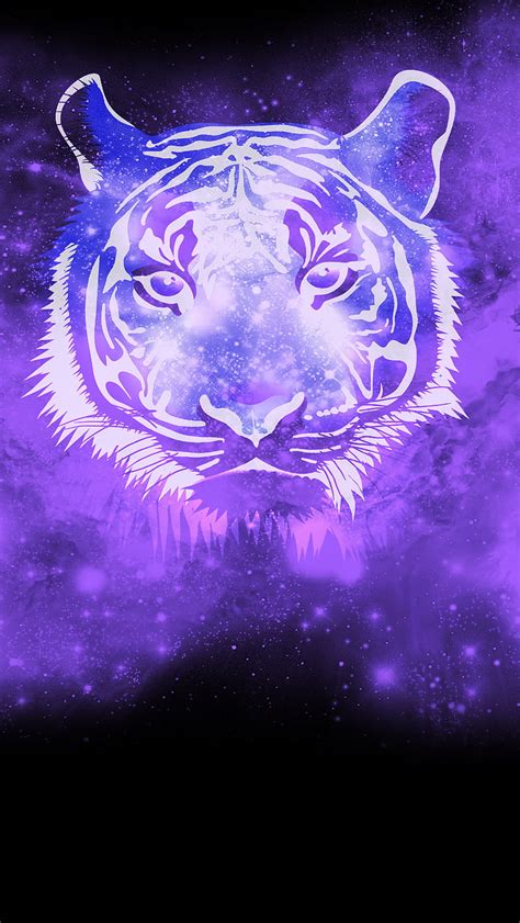 El Tigre Galaxy Purple Stars Stripes Tiger Hd Phone Wallpaper Peakpx
