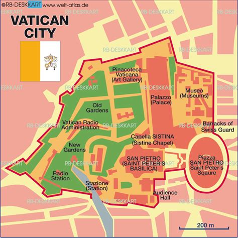 Map Of Vatican City The Holy See City State Welt Atlasde