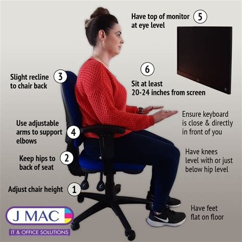 Simple Steps To A Good Sitting Posture While Working Jmac It Office Solutions Ireland