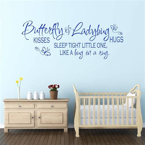 Butterfly Kisses Quote Vinyl Wall Sticker By Mirrorin