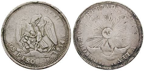 Freie kommerzielle nutzung keine namensnennung bilder in höchster qualität. Mexiko, Guerrero, Revolutionsprägungen, 2 Pesos 1914, s-ss