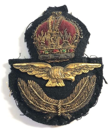 Ww2 Raf Officers Bullion Cap Badge