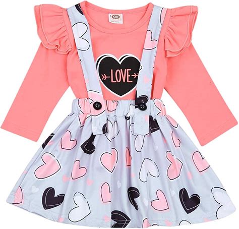 Toddler Girls Valentine S Day Outfit Love Shirt Heart