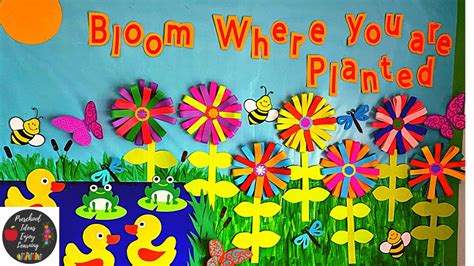 Spring Bulletin Board For Classroom Decoration Youtube