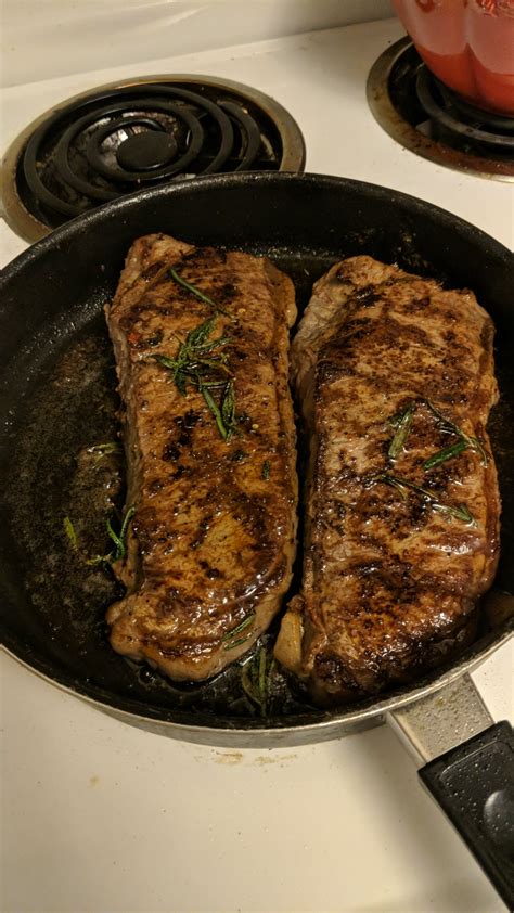 A strip steak without the bone is called a new york strip steak. I Made/Ate New York Strip Steak with Rosemary and Garlic ...