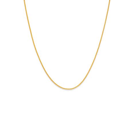 9ct Gold 50cm Solid Curb Chain Necklaces Prouds The Jewellers