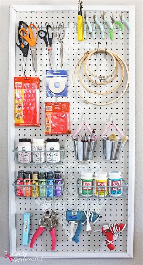 How To Create A Pegboard Craft Organizer To Store Craft Supplies And