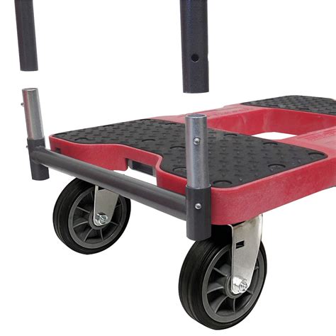 1500 Lb All Terrain E Track Push Cart Dolly Red Snap Loc Cargo Control